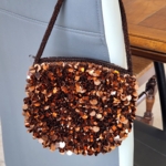 Sac avec sequins marron